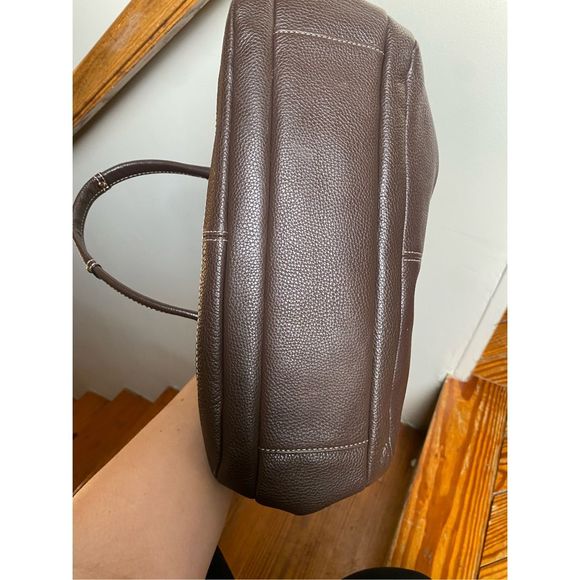 Coach Penelope F14685 Brown Pebbled Leather Silver Hardware Handbag Satchel - Picture 7 of 12